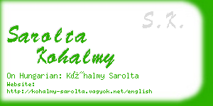 sarolta kohalmy business card